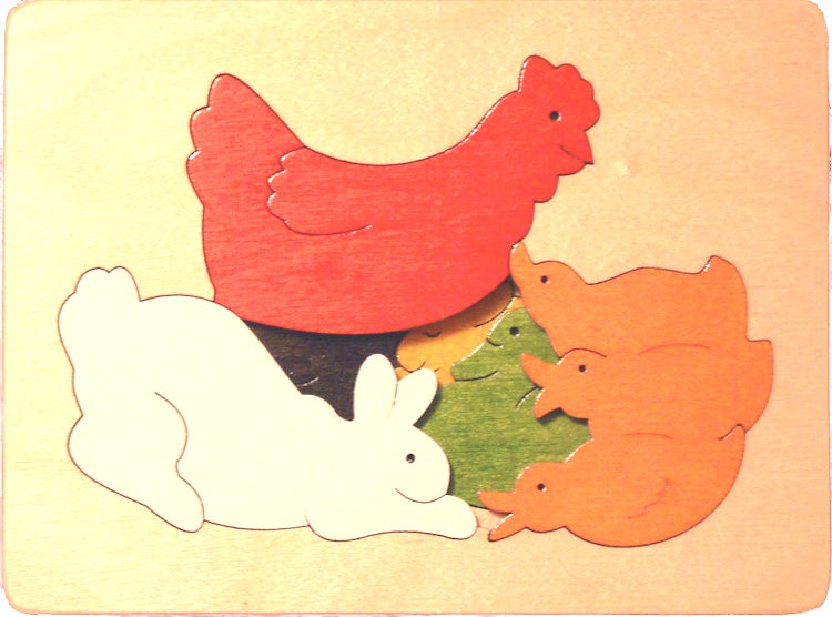 Chicken and Friends 3 Layer Puzzle 6pcs