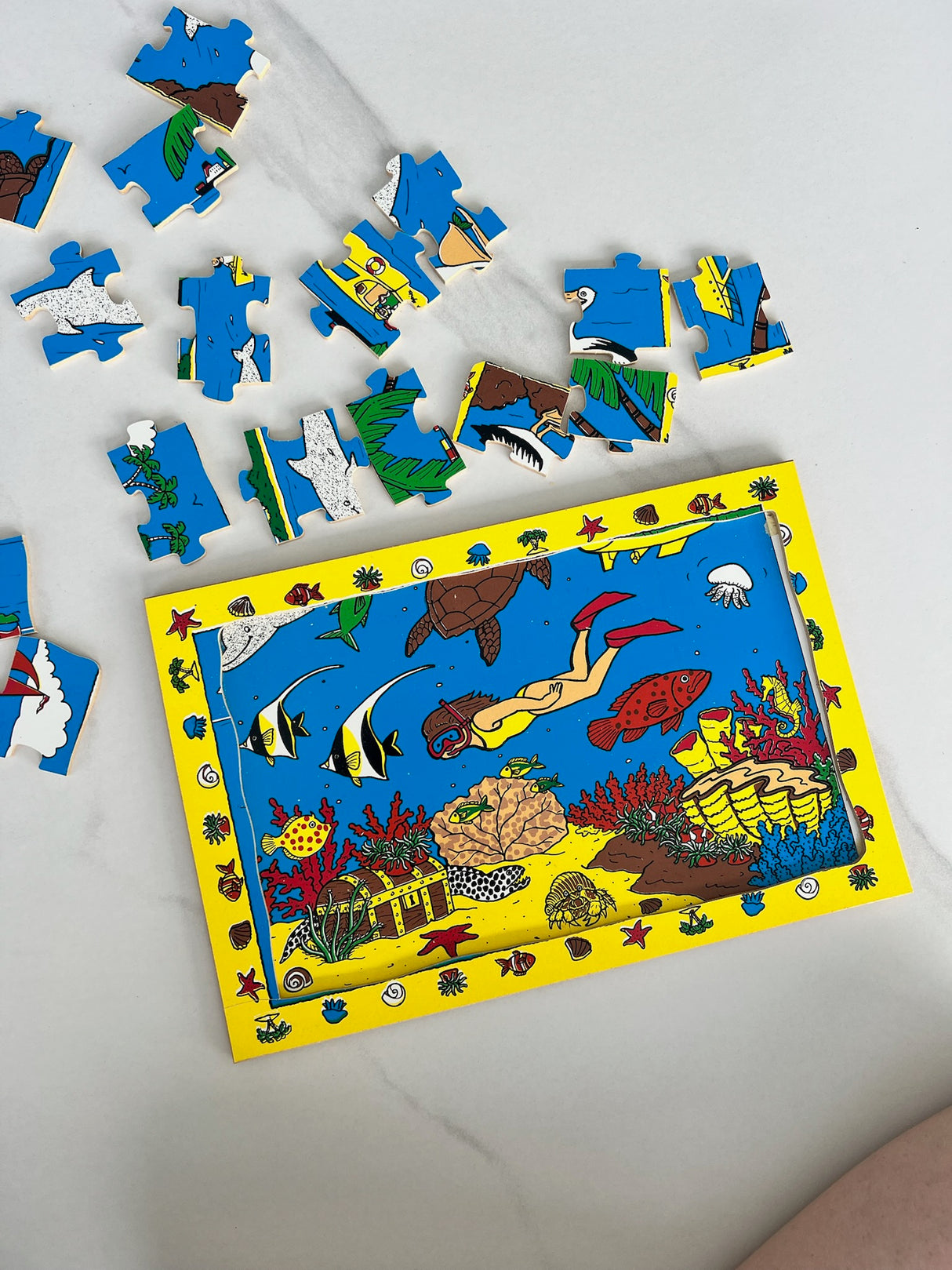 Under the Sea Reveal Puzzle – 20 Piece Wooden Puzzle