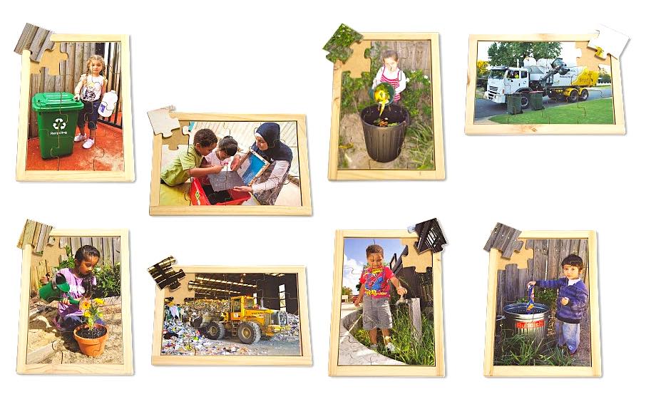 Recycling Puzzles and Posters Set of 16