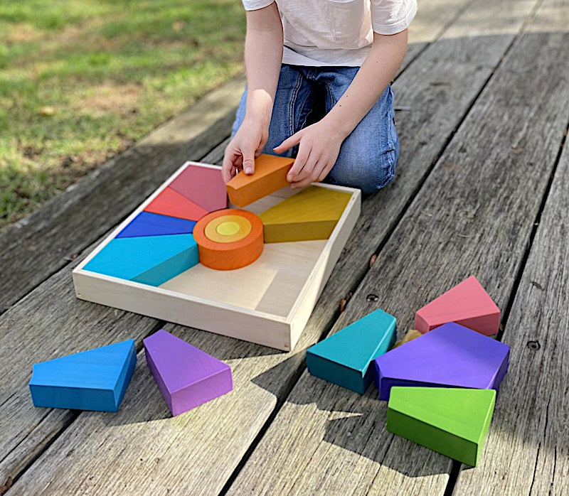 Sunny Colours Chunky Puzzle in Tray – 15 Piece Wooden Set