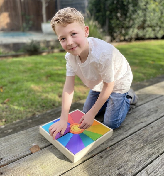 Sunny Colours Chunky Puzzle in Tray – 15 Piece Wooden Set