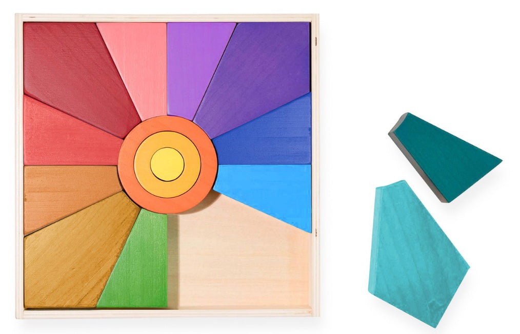 Sunny Colours Chunky Puzzle in Tray – 15 Piece Wooden Set