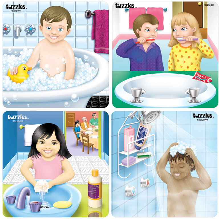 Good Hygiene Raised Puzzle Set of 4