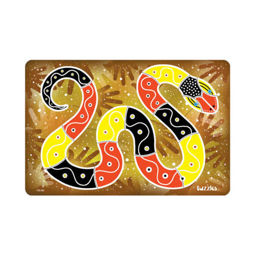Aboriginal Art Serpent Puzzle 21pcs