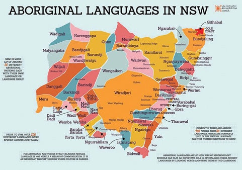 Indigenous Languages of NSW A3 Puzzle 96pcs