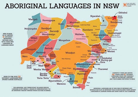 Indigenous Languages of NSW A3 Table Puzzle 204pcs