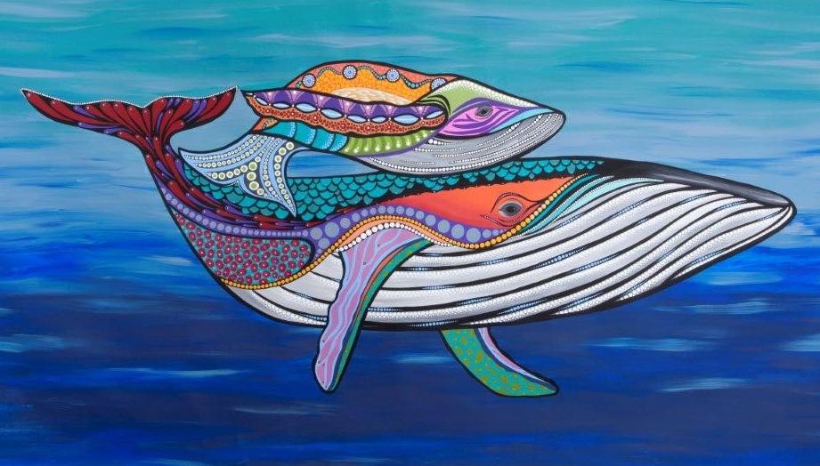 Humpback Whale and Calf A3 Puzzle 96pcs