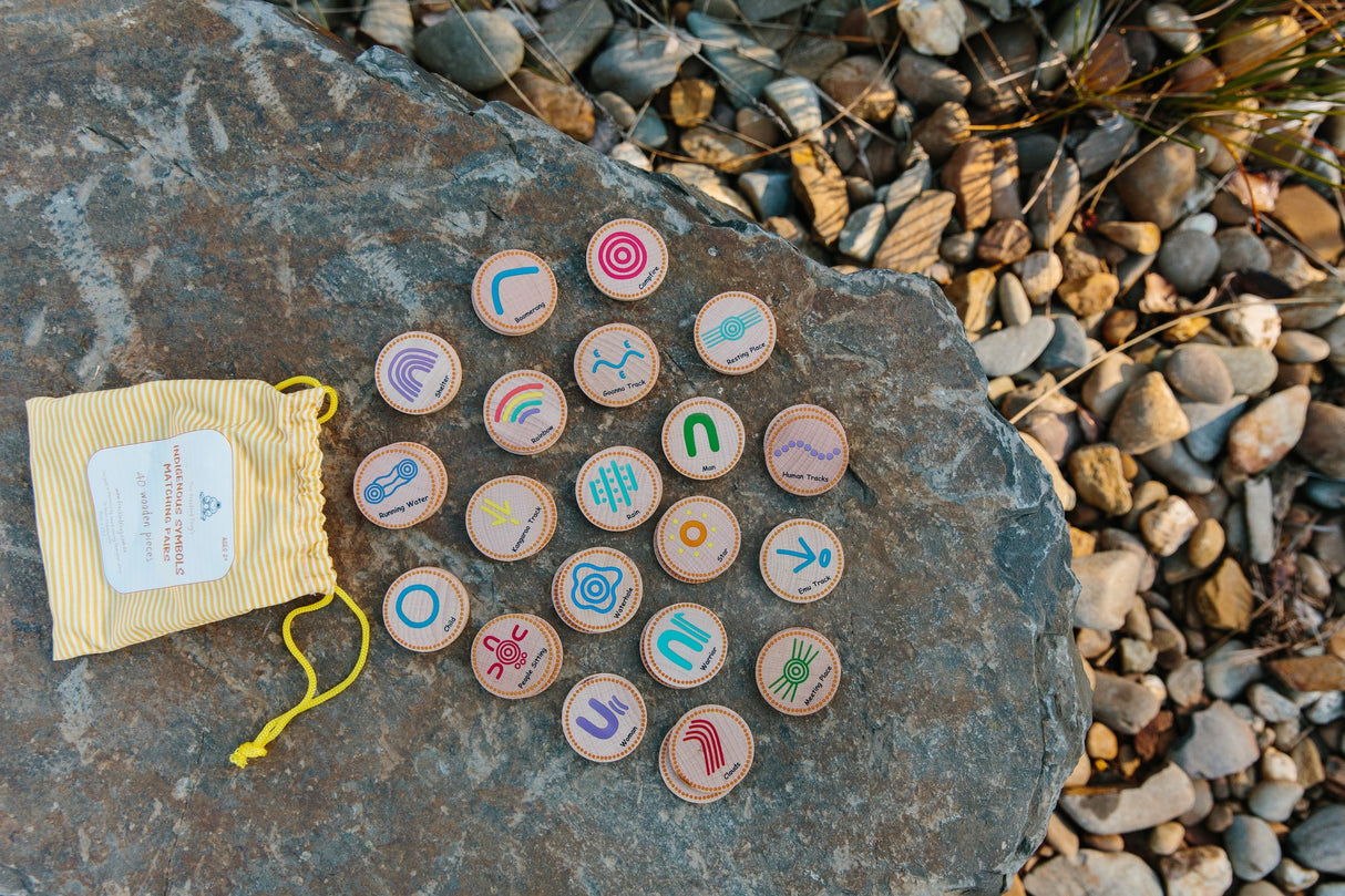 Indigenous Symbols Matching Discs – Educational Game 40pcs
