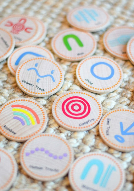 Indigenous Symbols Matching Discs – Educational Game 40pcs