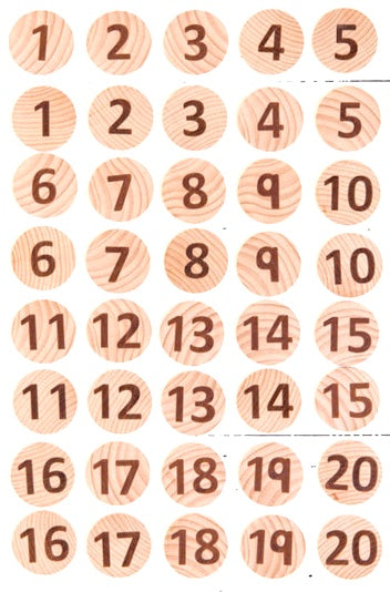 Wooden Tactile Numbers Game 40pcs