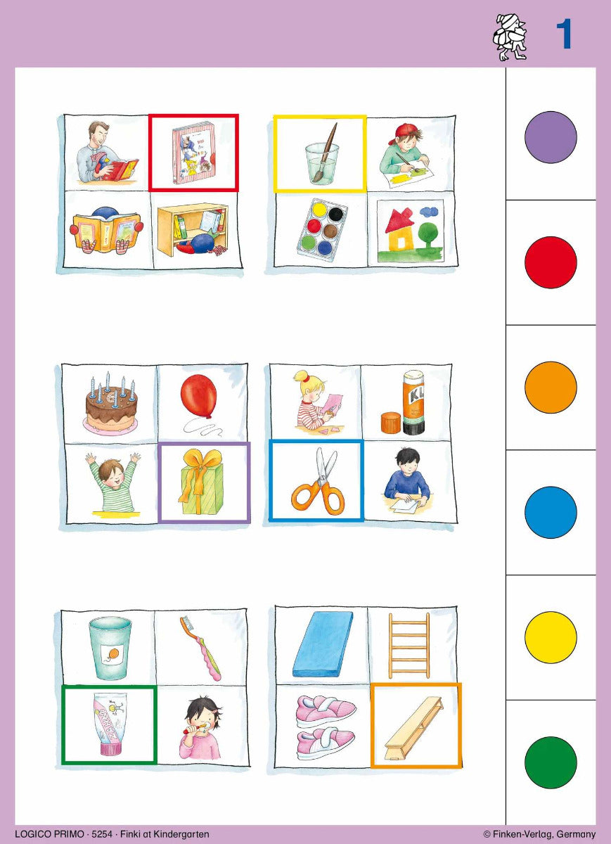 Logico PRIMO Starter Set - Games Board and 3 Sets of 16 Double-Sided Self-Correcting Cards (3yrs+)