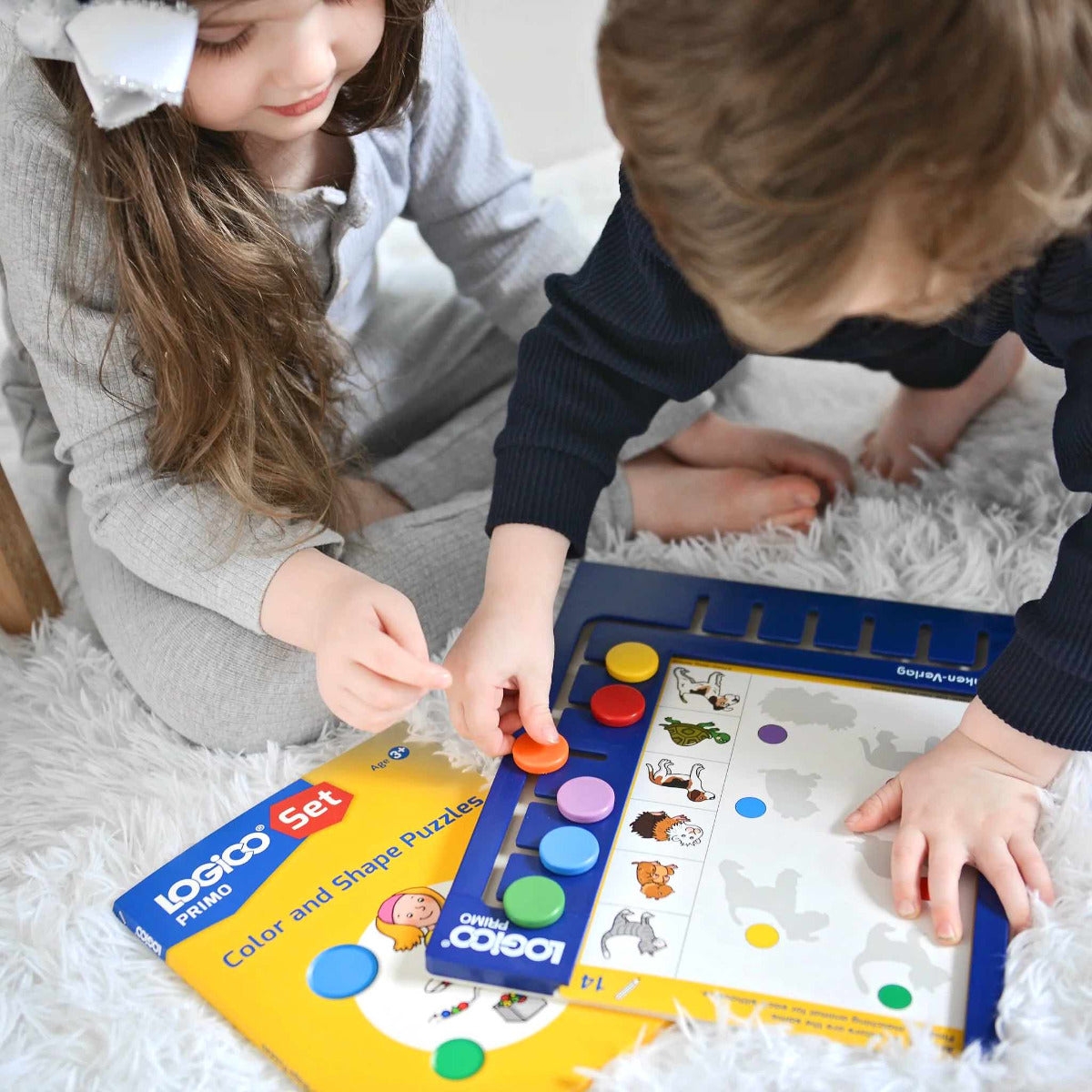 Logico PRIMO Starter Set - Games Board and 3 Sets of 16 Double-Sided Self-Correcting Cards (3yrs+)