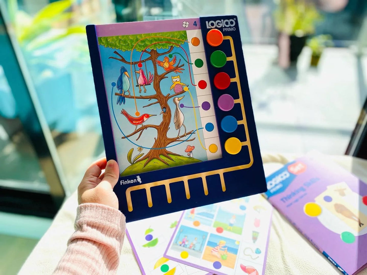 Logico PRIMO Starter Set - Games Board and 3 Sets of 16 Double-Sided Self-Correcting Cards (3yrs+)