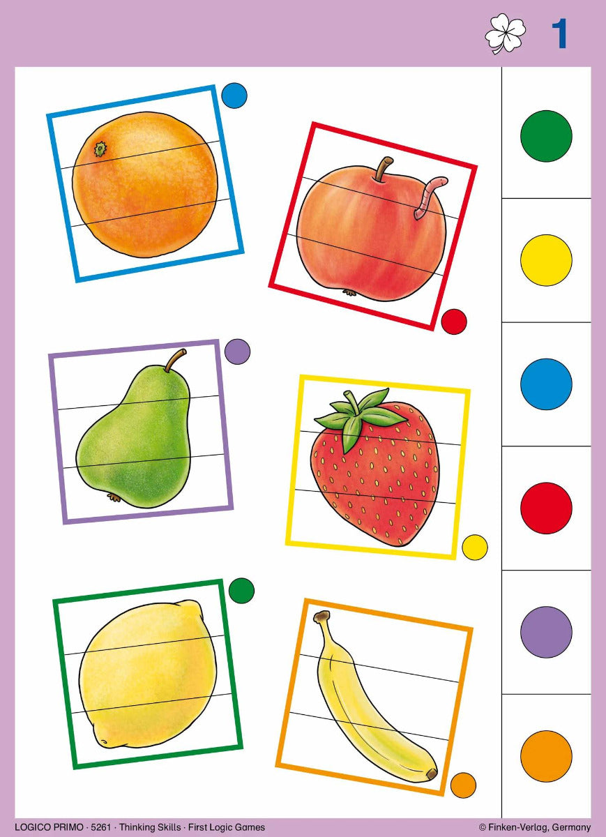 Logico PRIMO Starter Set - Games Board and 3 Sets of 16 Double-Sided Self-Correcting Cards (3yrs+)