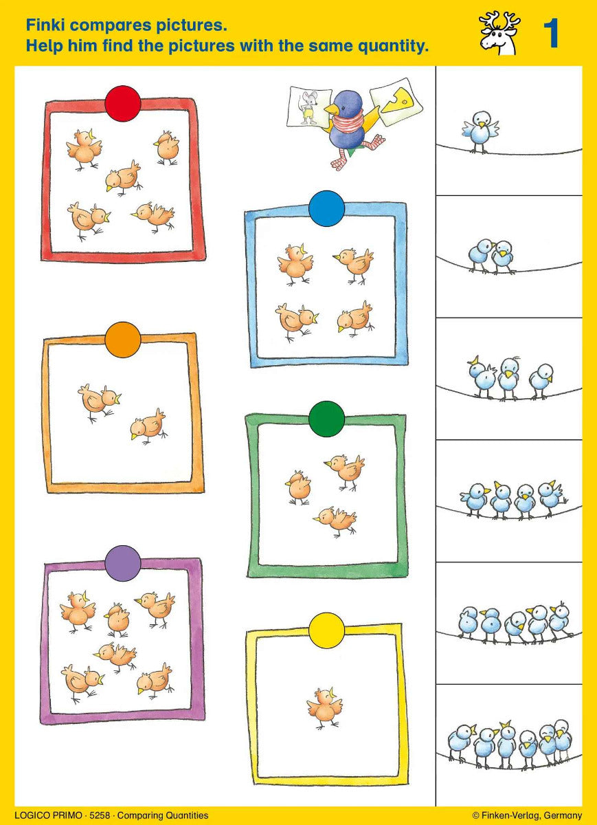 Logico PRIMO Comparing Quantities 16 Double-Sided Self-Correcting Cards (4yrs+)