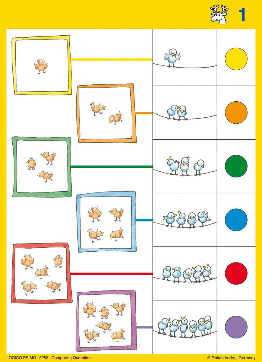 Logico PRIMO Comparing Quantities 16 Double-Sided Self-Correcting Cards (4yrs+)