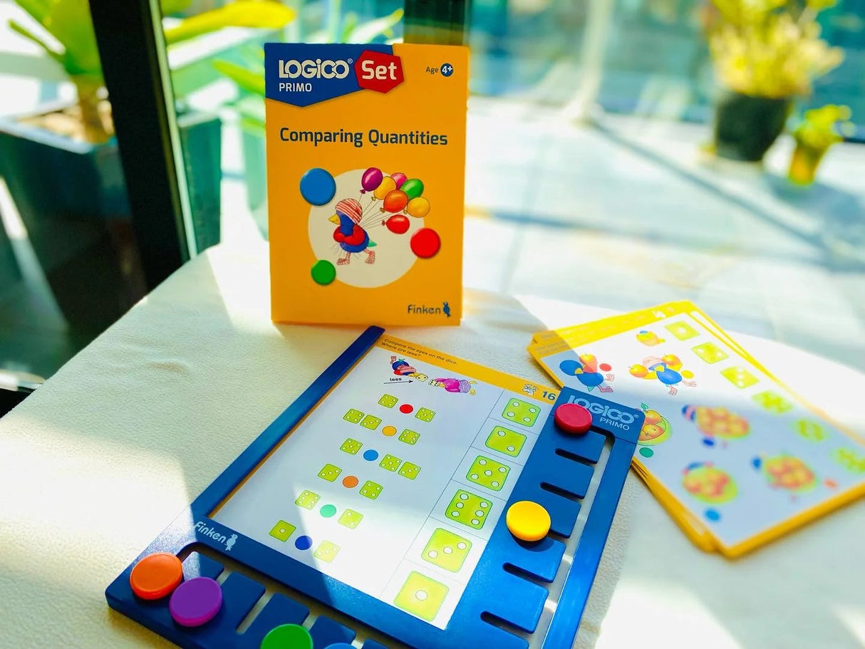 Logico PRIMO Complete Set - Games Board and 6 Sets of 16 Double-Sided Self-Correcting Cards (3-5yrs+)