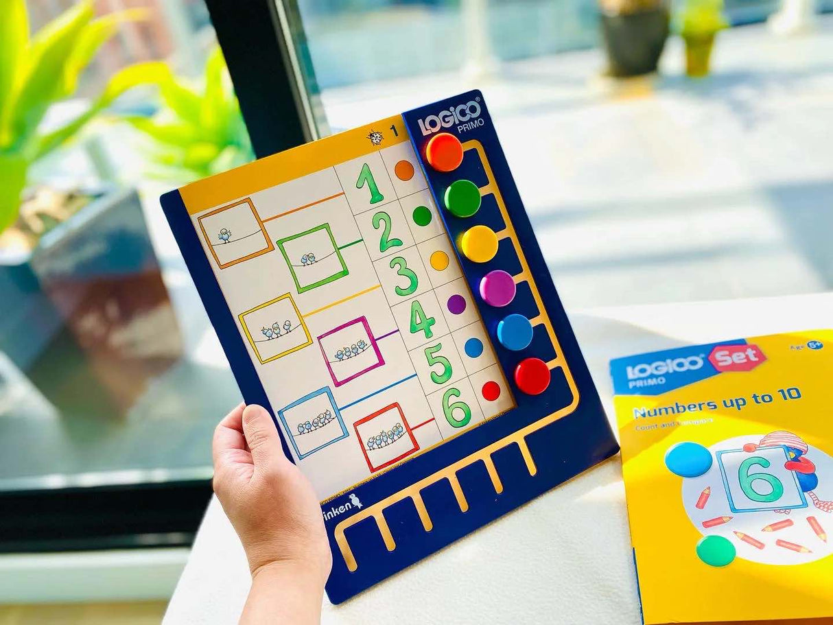 Logico PRIMO Numbers to Ten 16 Double-Sided Self-Correcting Cards (5yrs+)
