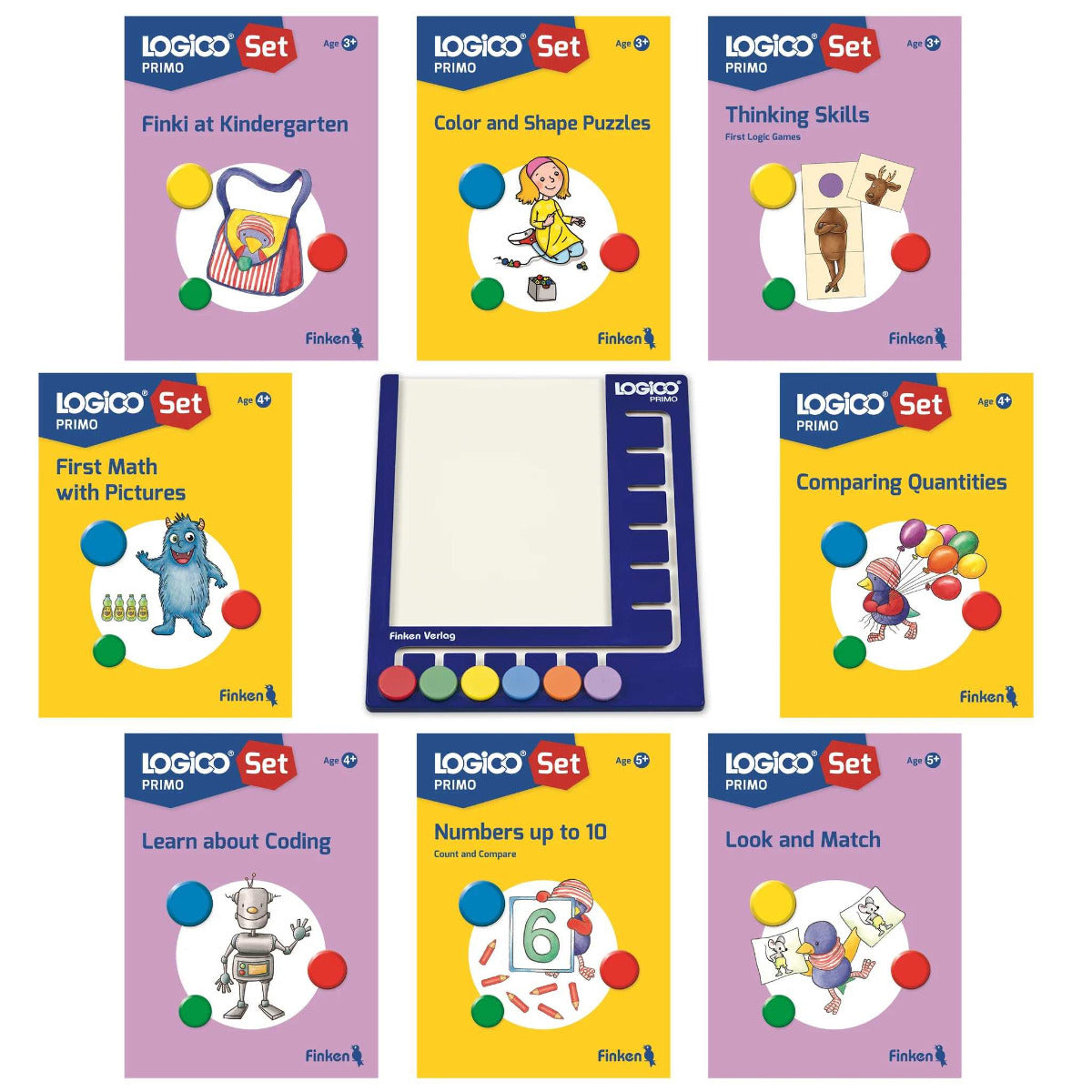 Logico PRIMO Comparing Quantities 16 Double-Sided Self-Correcting Cards (4yrs+)