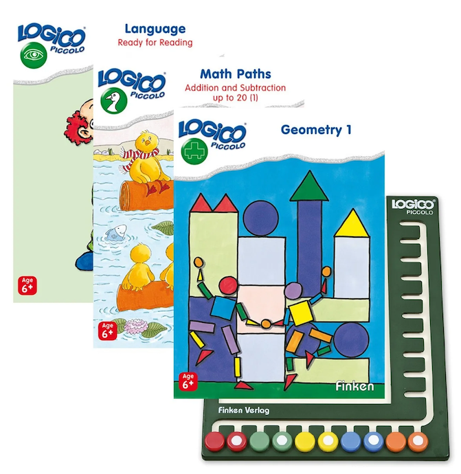 Logico PICCOLO Starter Set - Games Board and 3 Sets of 16 Double-Sided Self-Correcting Cards (6yrs+)