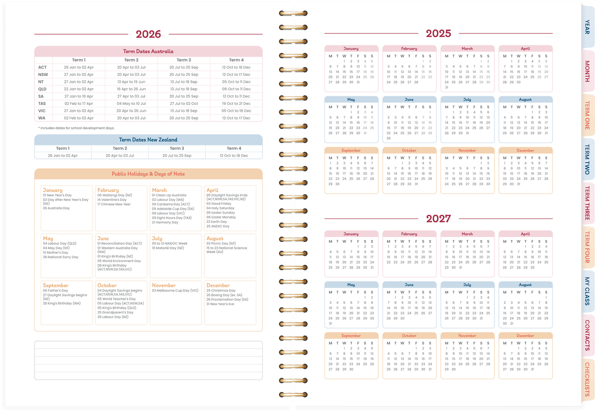 2026 Term Planner / Diary for Teachers