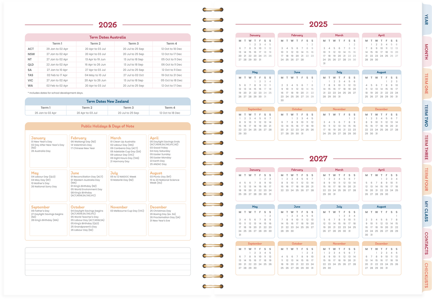 2026 Term Planner / Diary for Teachers