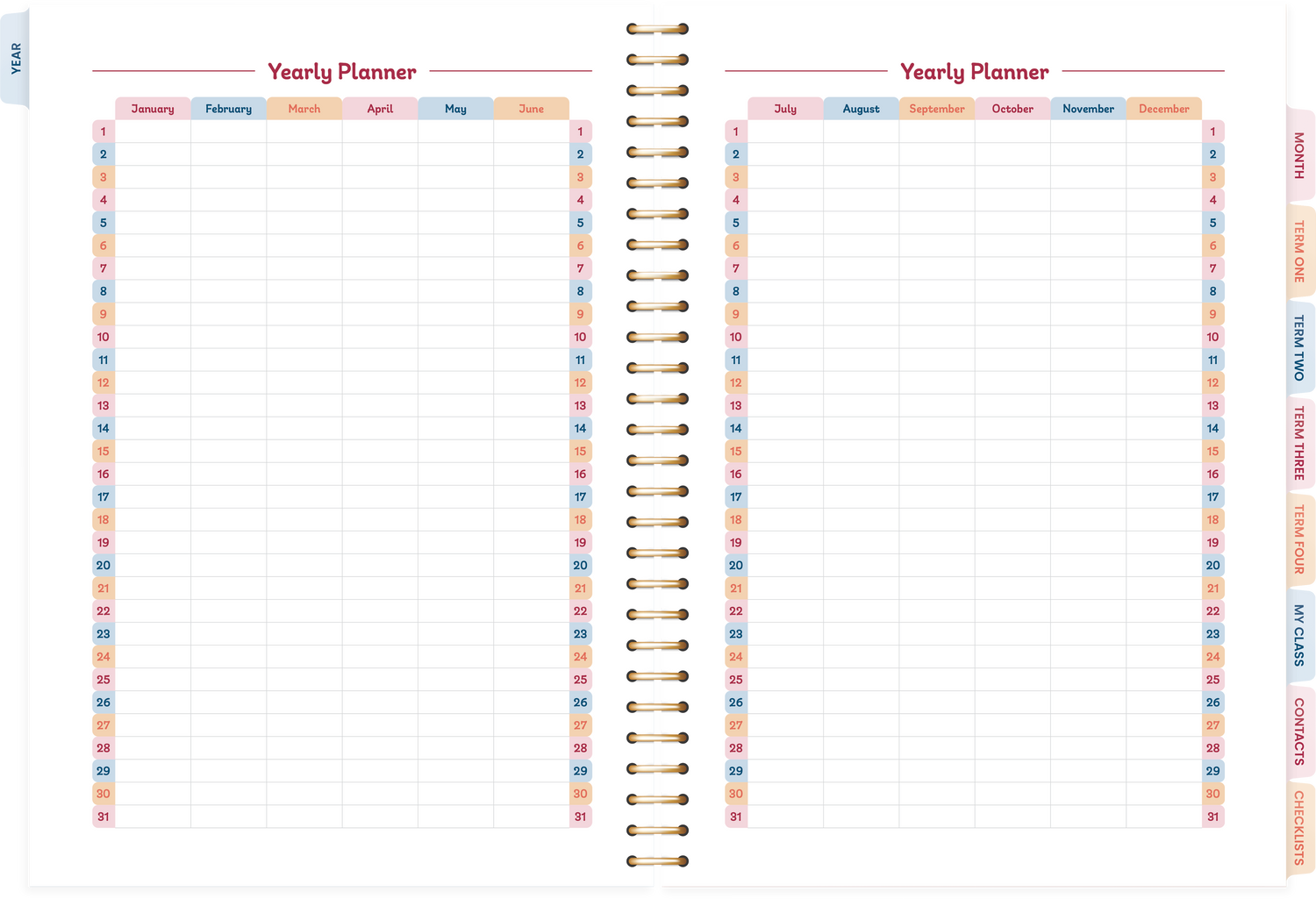 2026 Term Planner / Diary for Teachers