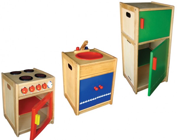 Vogue Sink, Stove and Fridge Set 3pcs