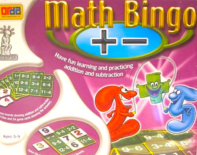 Math Bingo Add and Subtract Game