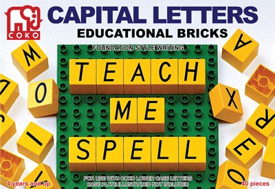Coko Capital Letter Bricks – 40 Piece Phonics Learning Set