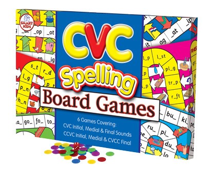 Six CVC/CVCC Spelling Games Set