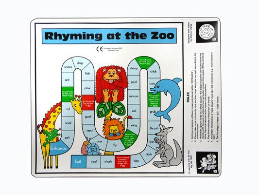 Desk Game Rhyming At The Zoo