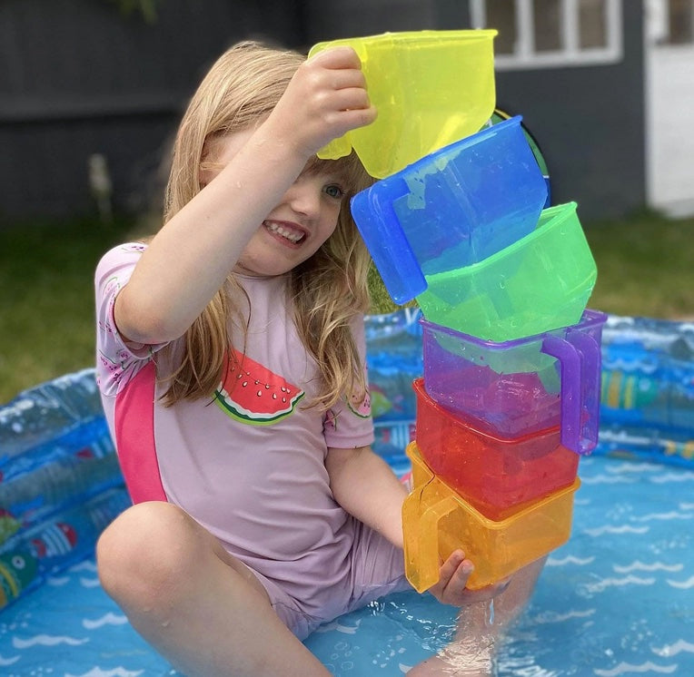 Large Translucent Coloured Funnels 6pcs