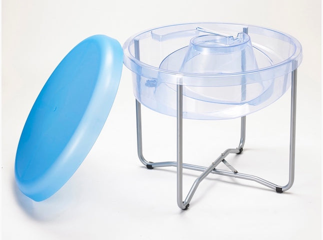 Transparent Round Spiral Sand and Water Tray With Stand