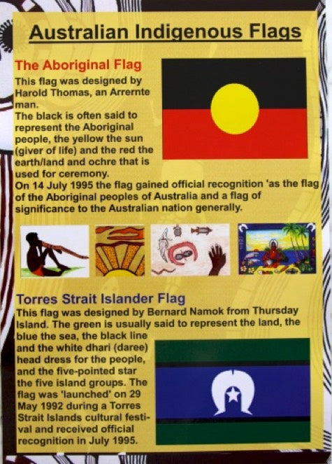 Indigenous Australian Flags Laminated A3 Poster
