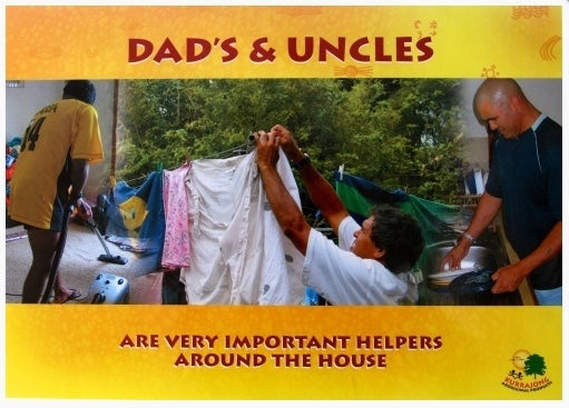 Aboriginal Dads and Uncles Laminated A3 Poster