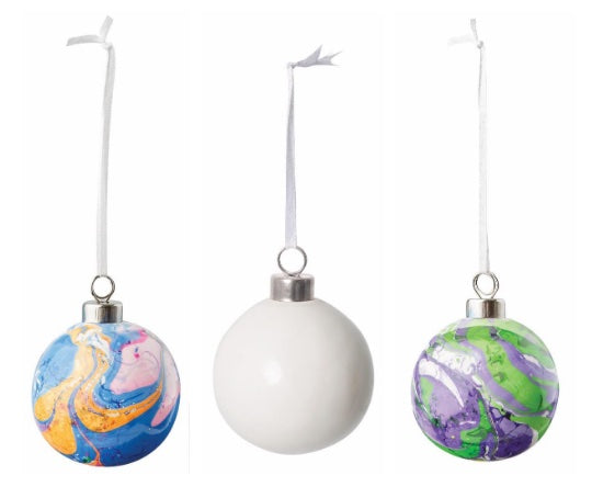 Ceramic Baubles 10pcs