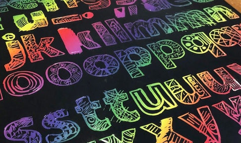 Scratch Art Adhesive Letters and Numbers 174pcs