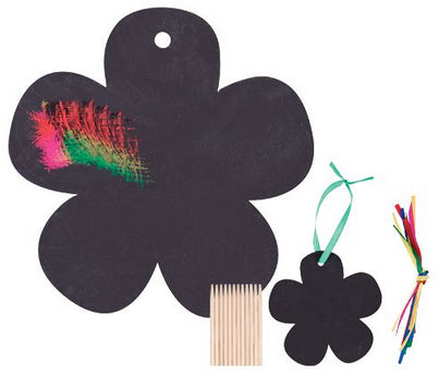 Budget Scratch Art Flowers 36pcs