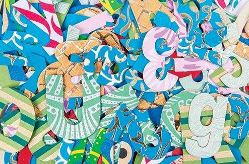 Handmade Paper Alphabet and Numbers 100g