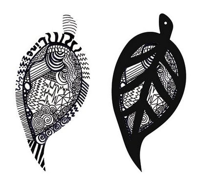 Cardboard Leaf Shapes 10pcs