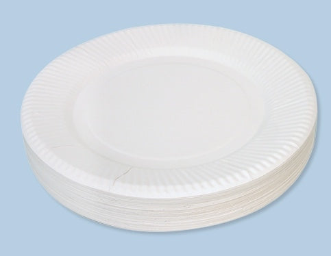 Paper Plates White 23cm Diam 50pcs