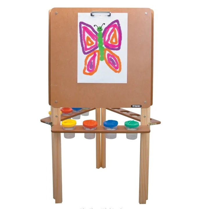 Three-Sided Wooden Easel 121cmH