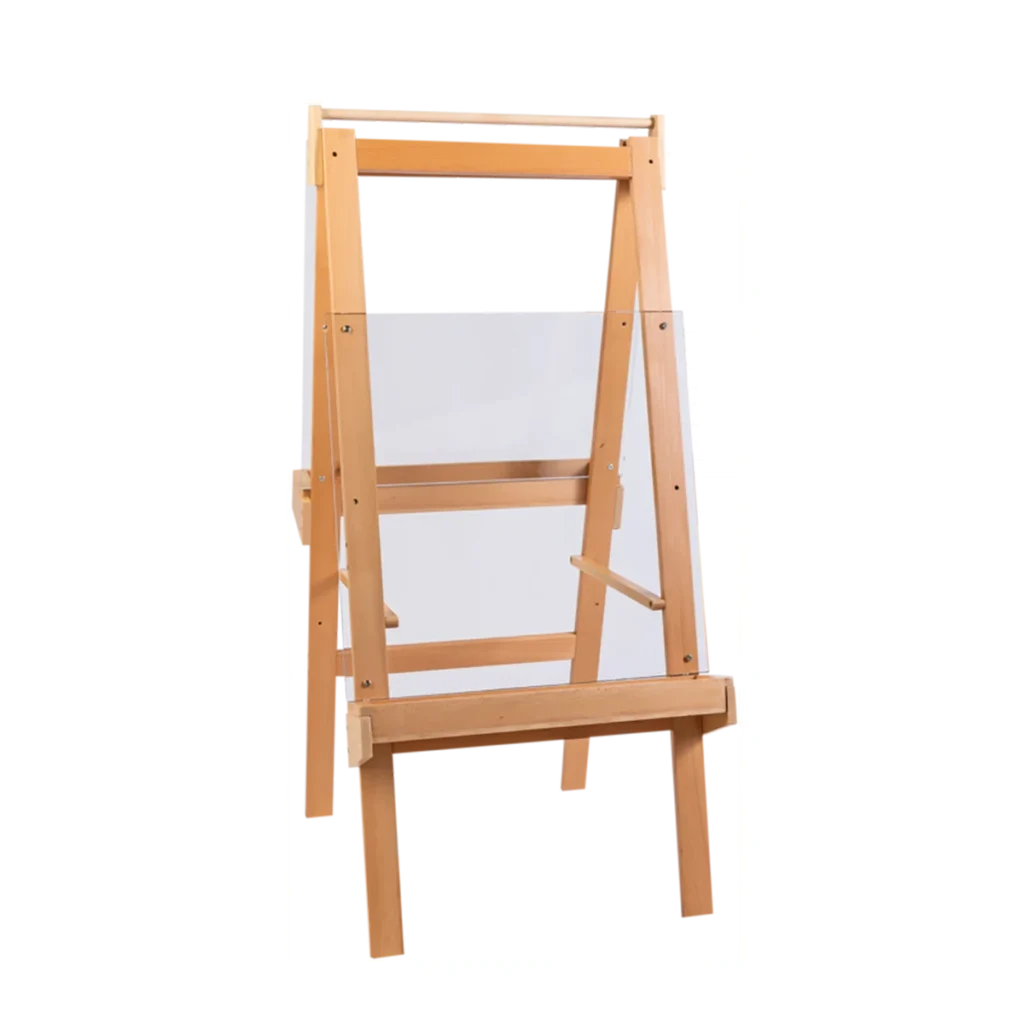 Clear Perspex Art Easel with Timber Frame