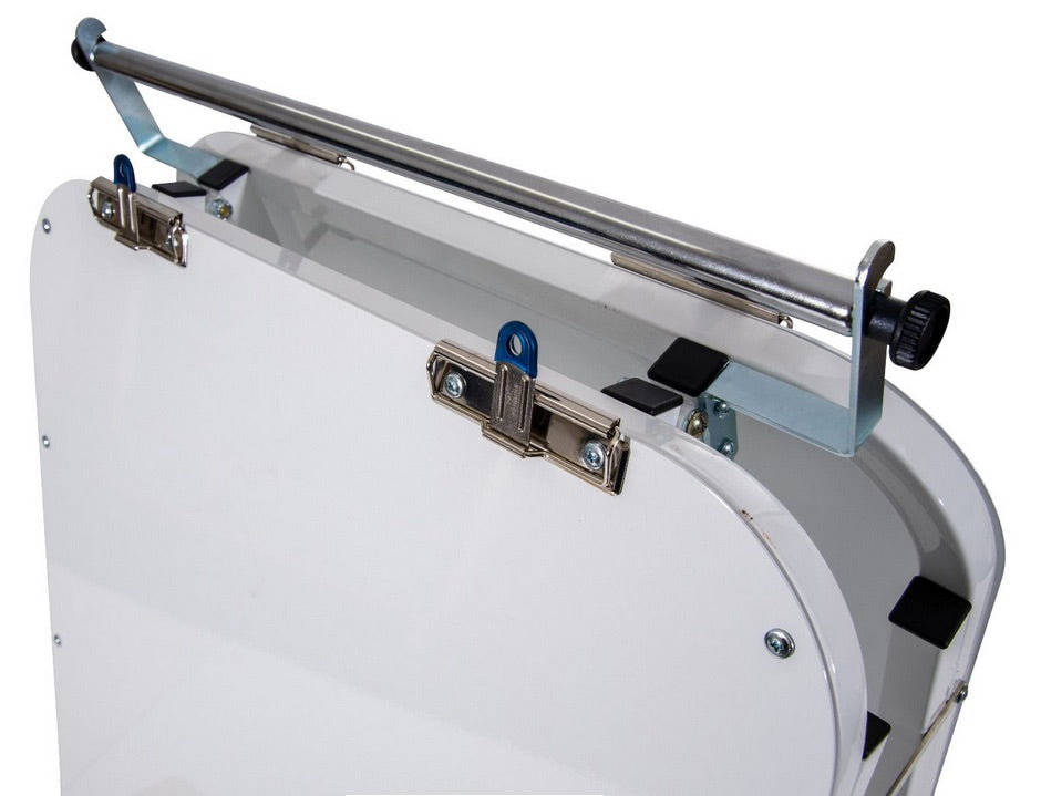 Adjustable Height Metal Double Sided Easel With Magnetic Whiteboards 60cmW x 60cmD x 72cm - 105cmH