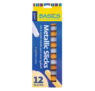 Metallic Gold and Silver Paint Slicks 12pcs