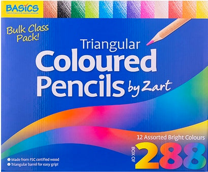 Coloured Triangular Pencils Classpack 288pcs