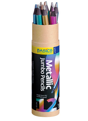 Jumbo Metalic Pencils 12pcs