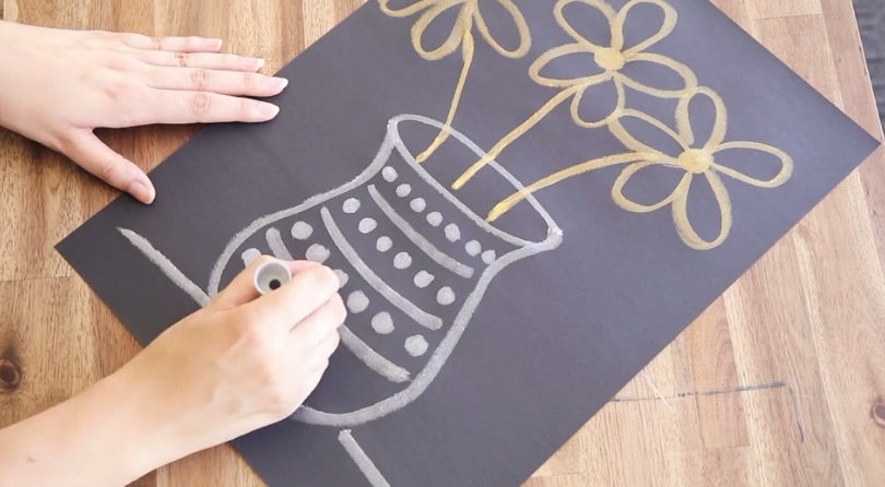 Metallic Gold and Silver Paint Slicks 12pcs