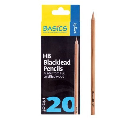 Budget Blacklead Pencils HB 20pcs